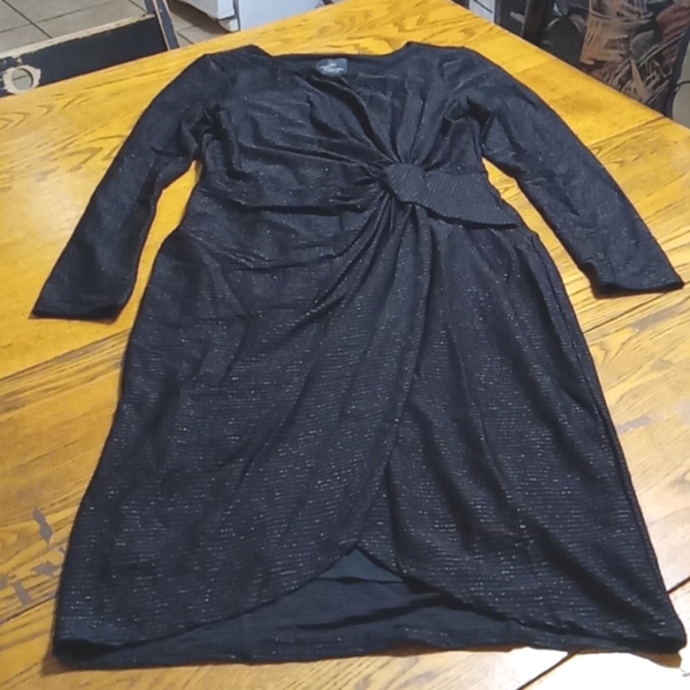 ADRIANNA PAPELL Womens 4 Dress Long Sleeves Preowned Cocktail Party Dinner